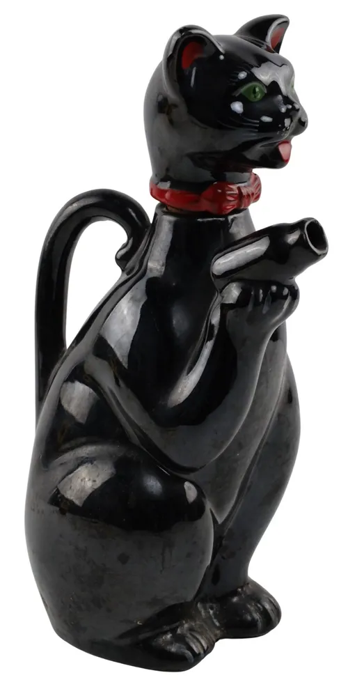 Vintage Black Cat Teapot