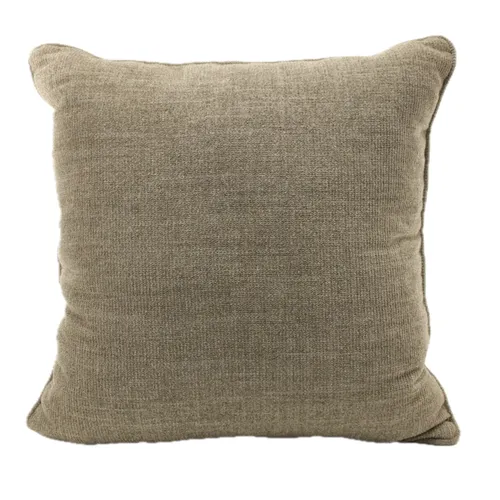 Beige & Grey & Blue Toned Stripes Throw Pillow