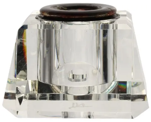 Cut Clear Crystal Inkwell