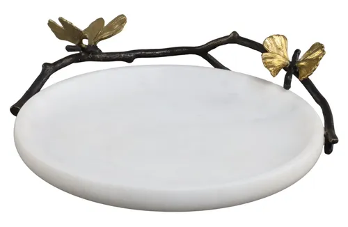Gold Butterfly Marble Catchall Dish