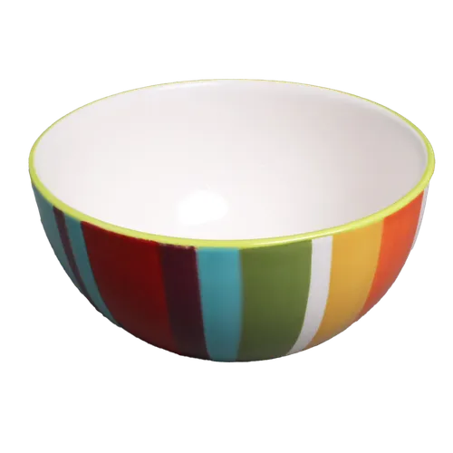 Rainbow Stripe Small Serving Bowl
