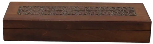 Wood Rectangular Carved Box