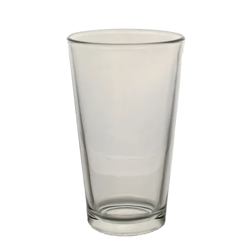 Clear Glass Tapered Drinking Glass