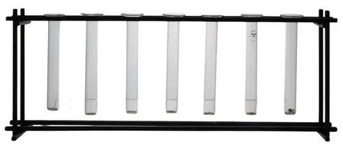 Clear GlassTest Tube On Black Metal Stand Vase