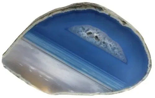 Natural Polished Blue Agate Geode