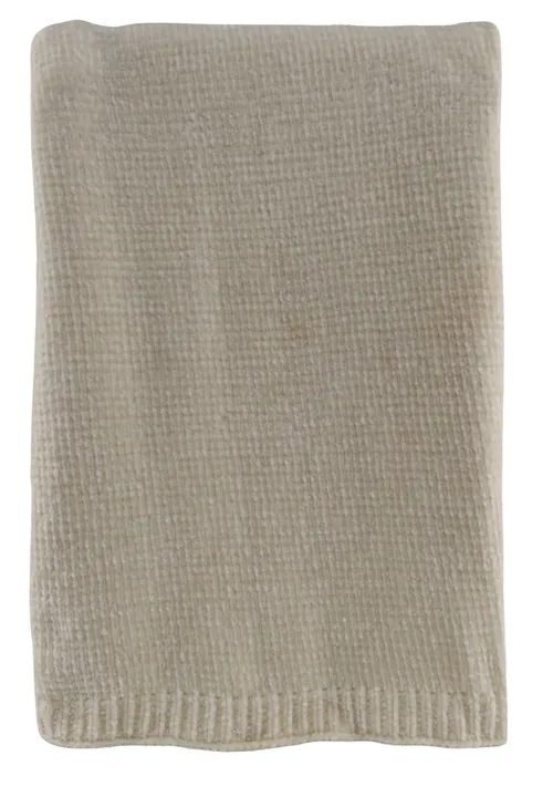 Oatmeal Beige Throw Blanket