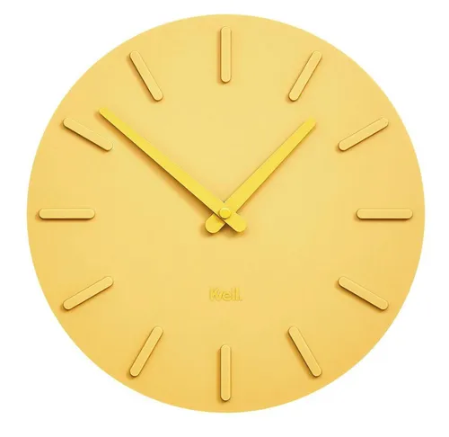 Yellow Round Minimalist Wall Clock
