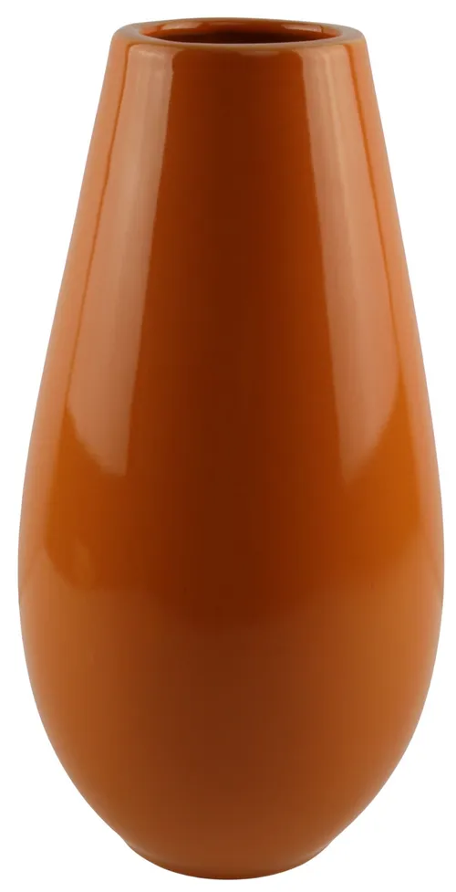 Orange Ceramic Tapered Vase