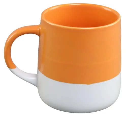 Orange & White Ceramic Mug