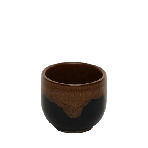 Black & Brown Ceramic Sake Cup