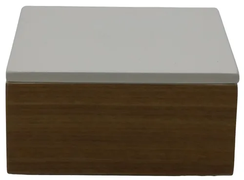 Wood Box With White Lid