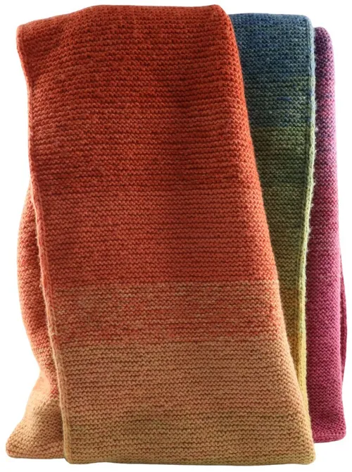 Multicolour Knit Throw Blanket 