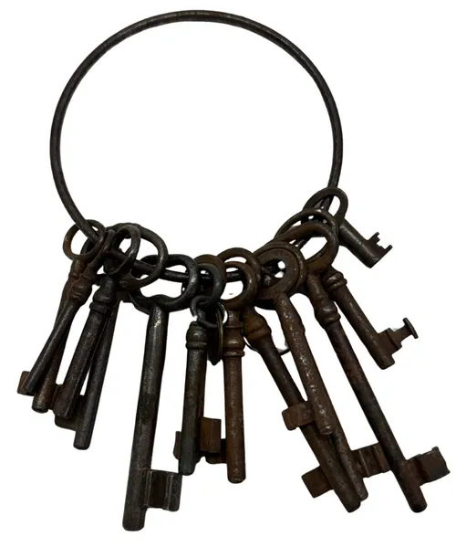 Antique Skeleton Keys On Ring