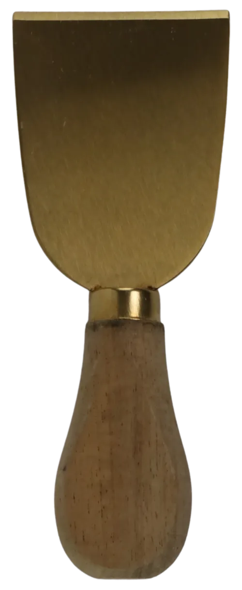 Wood & Gold Chisel Cheese Knife