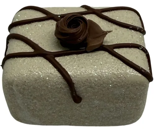 Artificial Vanilla Iced Glitter & Chocolate Icing Chocolate Pastry - B