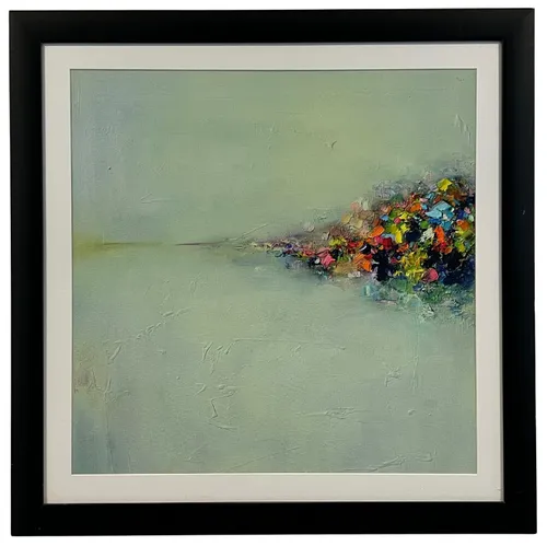 Multicolour Abstract In Black Frame 