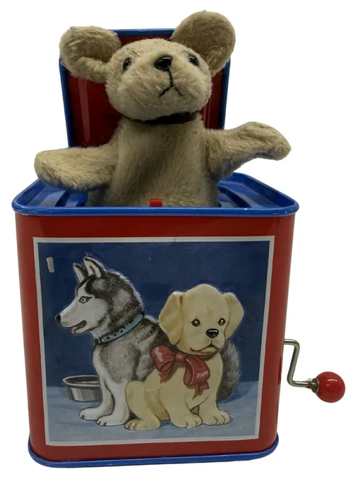 Mini Tin Bear Jack In The Box