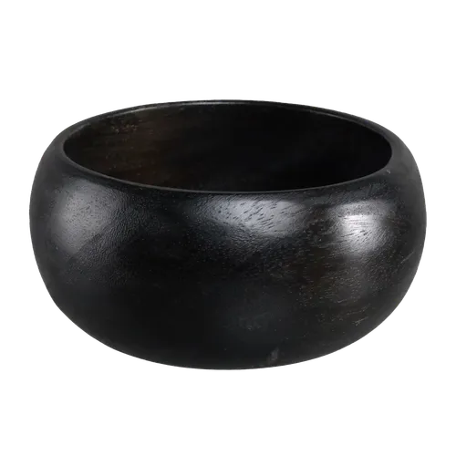 Ebonised Black Wood Small Bowl