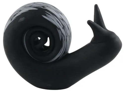 Matte Black Blown Glass Snail