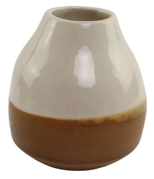 Beige & Ivory Ceramic Vase