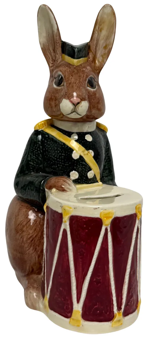 Drumming Rabbit Ceramic Bank