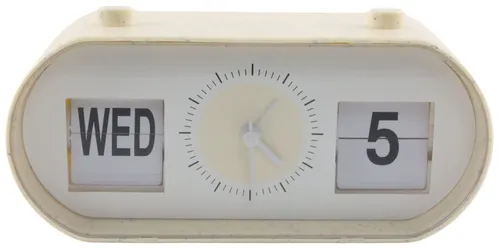 Cream Flip Clock Calendar 
