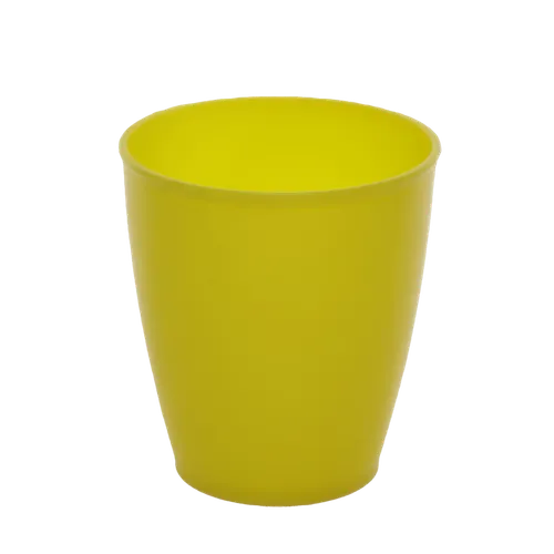Yellow Plastic Drinking Cup