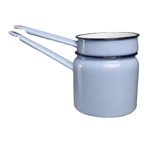 Light Blue Enamel Double Boiler Pot