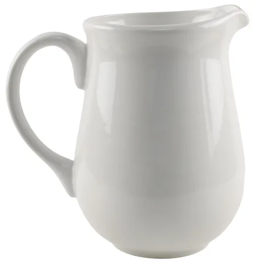 White Stoneware Pitcher