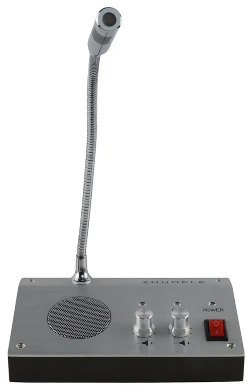 Silver Intercom Microphone & Speaker
