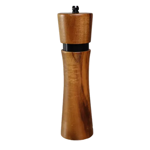 Wood With Black Band Pepper Mill