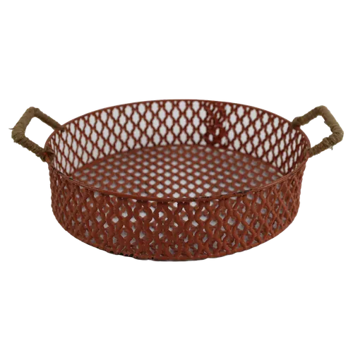 Pink Putty Metal Mesh Serving Basket