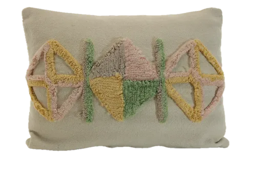 Pale Pastel 3D Pattern Throw Pillow