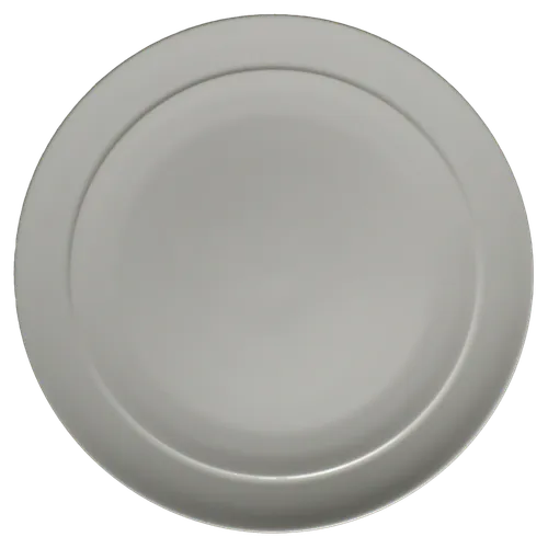 White Circular Double Rimmed Serving Platter