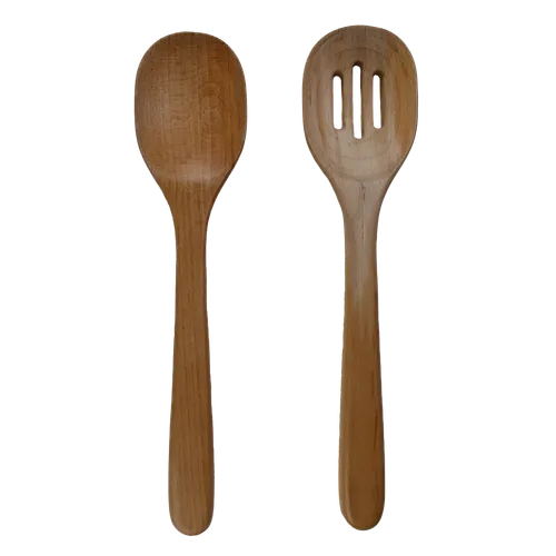 Varnished Light Wood Serving Set