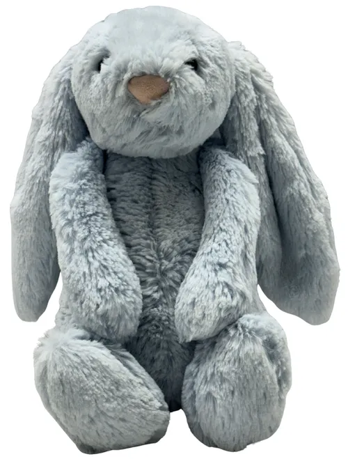 Light Blue Baby Rattle Bunny Rabbit Plush Stuffed Animal