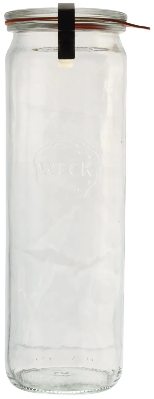 Tall Clear Glass Storage Canister With Clamp Lid