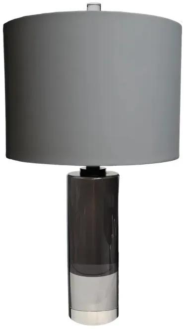 Solid Tinted Glass Cylinder Table Lamp
