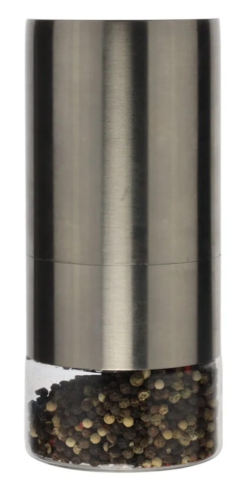 Stainless & Glass Canister Containing Pepper