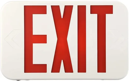 Red & Green Exit Sign With Side Or Top Mount