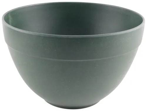 Matte Dark Green Bamboo Serving Bowl