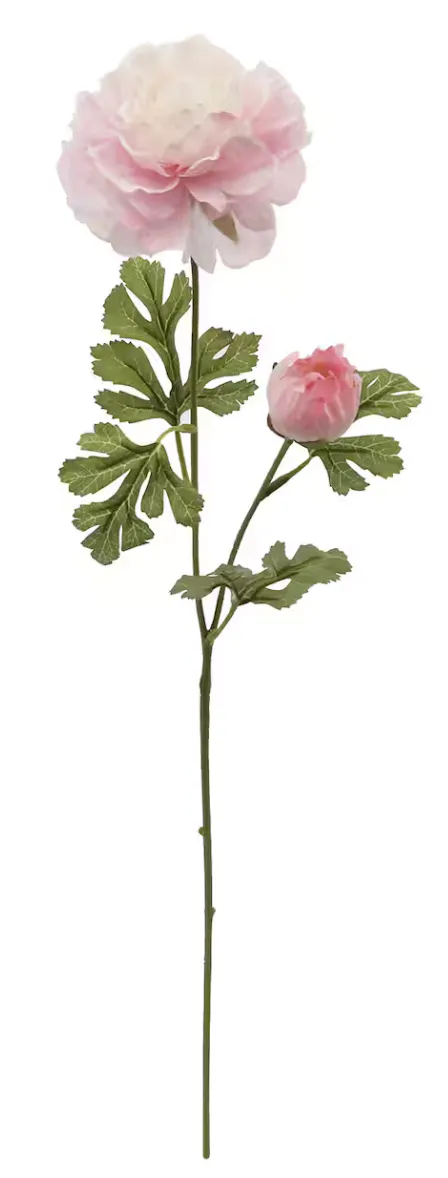 Artificial Pink Ranunculus Stem