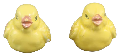 Yellow Ceramic Chicks Salt & Pepper Set