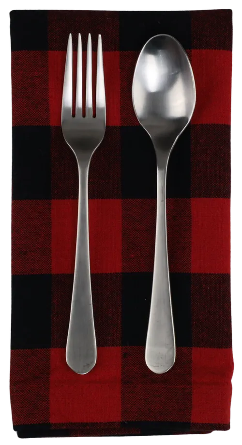 Black & Red Buffalo Check Flannel Napkin