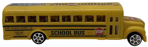 Yellow Plastic School Bus Model