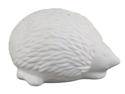 Matte White Ceramic Hedgehog