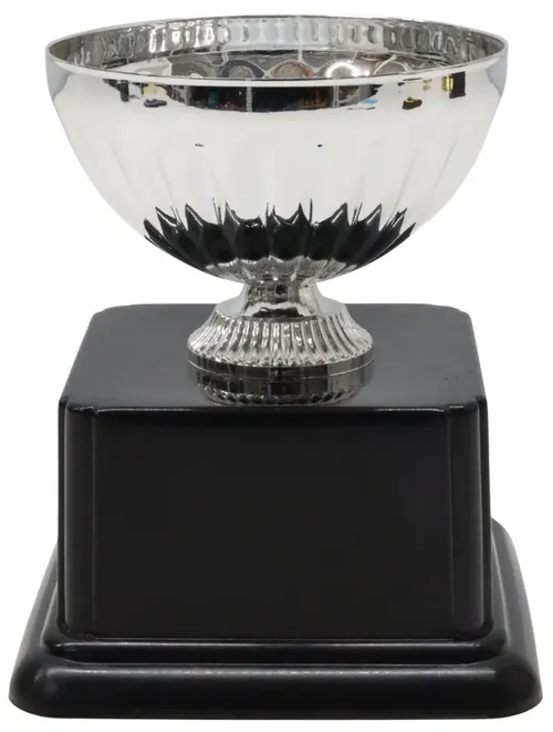 Silver Trophy Cup With Large Black Base 