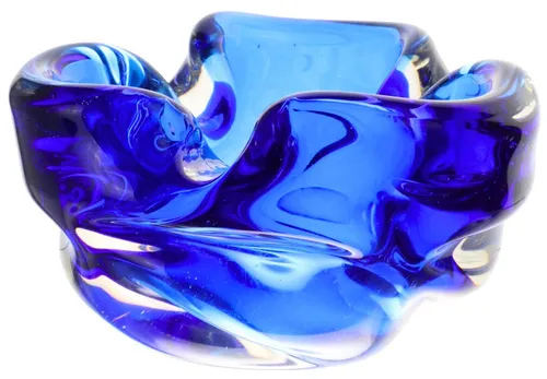 Blue Blown Glass Bowl