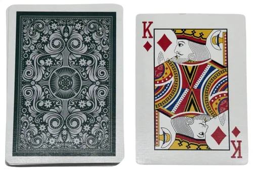 Green Patterned Playing Card Deck