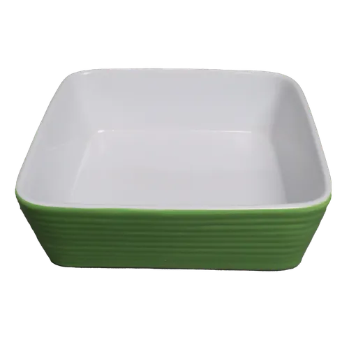 Key Lime Green Ribbed Edge Baking Dish
